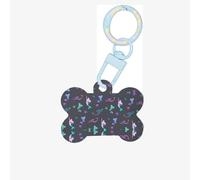 Hermoso adorno de hueso de perro acrílico con estampado de sirena, etiquetas de perro, adorno personalizado para mascotas, llavero con forma de hueso