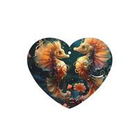 Hermoso ambientador de coche con patrón de caballito de mar, 4 unidades, en forma de corazón, para colgar en tabletas de aromaterapia, ambientadores perfumados para dormitorio y baño
