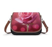 Hermoso bolso de hombro con imágenes de flores para mujer, bandolera de piel ajustable y extraíble, bolsas manos libres