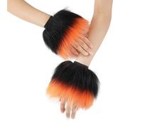 Hermoso brazalete de felpa hecho a mano, accesorio para el cabello, mangas elegantes para mujeres y niños