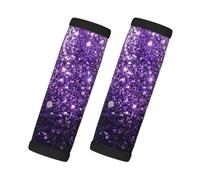 Hermoso brillo morado, 2 piezas de fundas para asas de equipaje, cubiertas suaves y cómodas para asas de equipaje. Etiqueta para equipaje.
