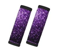 Hermoso brillo morado, 2 piezas de fundas para asas de equipaje, cubiertas suaves y cómodas para asas de equipaje. Etiqueta para equipaje.