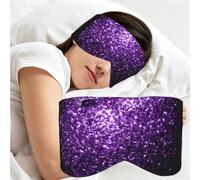 Hermoso brillo morado, Antifaz para dormir, ideal para el hogar, viajes y trabajo por turnos. Cubre completamente los ojos y bloquea la luz.