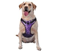 Hermoso Brillo Morado,Arnés para Mascotas, arnés Reflectante Ajustable para Perros,M