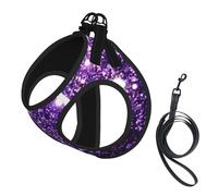 Hermoso Brillo Morado,Arnés para Mascotas, arnés Reflectante Ajustable para Perros,S
