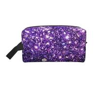 Hermoso Brillo Morado, Bolsa de Maquillaje Bolsa de cosméticos Bolsa de artículos de tocador de Viaje portátil Organizador de Bolsa de Maquillaje