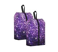 Hermoso Brillo Morado， Bolsas de Viaje para Zapatos (Paquete de 2), Bolsas Impermeables para Guardar Zapatos, Organizador de Zapatos para Viajes y hogar.