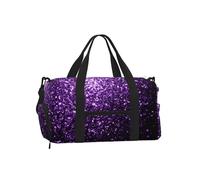 Hermoso Brillo Morado,Bolso Deportivo Bandolera de Mano, Bolsa de Deporte, Bolsa de Viaje de Gran Capacidad para Mujeres y Hombres.
