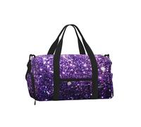 Hermoso Brillo Morado,Bolso Deportivo Bandolera de Mano, Bolsa de Deporte, Bolsa de Viaje de Gran Capacidad para Mujeres y Hombres.