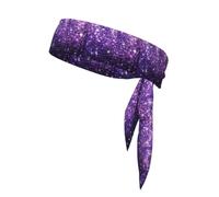 Hermoso Brillo Morado, Cinta para la Cabeza, Diadema Deportiva con Lazo, Cinta para el Sudor Multiusos para Hombres y Mujeres.