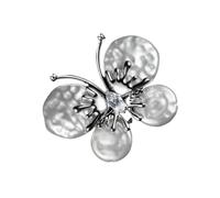Hermoso broche de alas de mariposa para decoración de abrigo, detalles de textura únicos, accesorios para mujer, aguja de manualidades duradera, aguja de mariposa, Einheitsgröße, como se describe