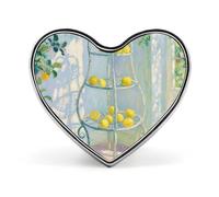 Hermoso broche de corazón arcoíris. Hermoso gato blanco para mochilas o solapas. Pin de San Valentín/aniversario.