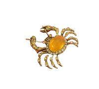 Hermoso broche del signo zodiacal de cristal de cangrejo de mar de Neptuno