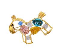 Hermoso Broche En Forma De Caballo Con Deslumbrantes Piedras De Circón Desgaste De Aleación Ligera Para Abrigos Broche De Caballo De Aleación