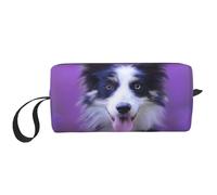 Hermoso Cachorro Border Collie, Bolsa de Maquillaje Bolsa de cosméticos Bolsa de artículos de tocador de Viaje portátil Bolsa de Maquillaje