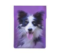 Hermoso Cachorro de Border Collie,Funda de Cuero PU para portátil, Funda para portátil, Funda para portátil, maletín para Tableta