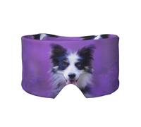 Hermoso cachorro de Border Collie,Máscara para ojos con bloqueo de luz y protección ocular completa para dormir, orejeras y ojos.