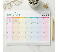 Hermoso calendario de escritorio 2026-2027, va desde enero de 2026 hasta julio de 2027, colorido calendario de escritorio de oficina/pared de 16 x 12 pulgadas para una fácil organización