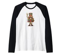 Hermoso Cascanueces de cigarros Busca Amantes de los Puros de Navidad Camiseta Manga Raglan