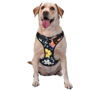 Hermoso chaleco de tracción para mascotas con estampado de flores coloridas para que las mascotas lo usen al pasear al perro o escalar montañas