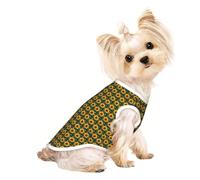 Hermoso chaleco sin mangas con estampado de girasoles para perros y gatos, suave, elástico, para interiores y exteriores
