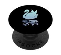 Hermoso Cisne en el Agua | Cisnes Agua Aves Amante PopSockets PopGrip Adhesivo