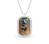 Hermoso collar con colgante rectangular de monja para mujer, diseño de monopatín, joyería de aleación para mujer