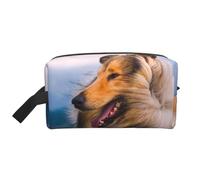 Hermoso Collie áspero, Bolsa de Maquillaje Bolsa de cosméticos Bolsa de artículos de tocador de Viaje portátil Organizador de Bolsa de Maquillaje
