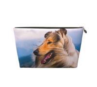 Hermoso Collie áspero, Bolsa de Maquillaje Bolsa de cosméticos Bolsa de artículos de tocador de Viaje portátil Bolsa de artículos de tocador