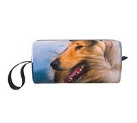 Hermoso Collie áspero, Bolsa de Maquillaje Bolsa de cosméticos Bolsa de artículos de tocador de Viaje portátil Bolsa de Maquillaje