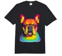 Hermoso Colorido Bulldog Francés, Perro De Color Comfort Colors Adult Heavyweight T-Shirt