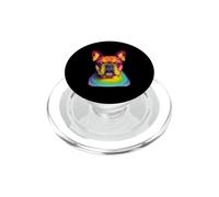 Hermoso Colorido Bulldog Francés, Perro De Color PopSockets PopGrip para MagSafe