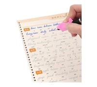 Hermoso cuaderno redondo de práctica de caligrafía inglesa, libro de práctica de escritura a mano en inglés, caligrafía cursiva inglesa