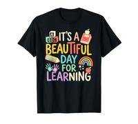 Hermoso día para Aprender Maestro Estudiante Aula Arco Iris Camiseta