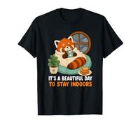 Hermoso día para quedarse en el Interior Introvertido Homebody Red Panda Camiseta