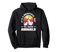 Hermoso día para Salvar Animales Adoptar Refugio de Animales Sudadera con Capucha