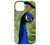 Hermoso diseño de Pavo Real Azul Verde Lindo Animal Carcasa para iPhone 15 Plus