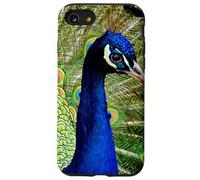 Hermoso diseño de Pavo Real Azul Verde Lindo Animal Carcasa para iPhone SE (2020) / 7/8