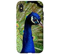 Hermoso diseño de Pavo Real Azul Verde Lindo Animal Carcasa para iPhone X/XS
