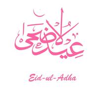 Hermoso diseño y caligrafía para Eid-ul-Adha. Calcomanías de tallado fino 67.2x71.5cm No daña la superficie de la pared Rosa