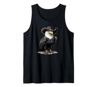 Hermoso disfraz de águila con sombrero de vaquero para los amantes de las aves rapaces Camiseta sin Mangas