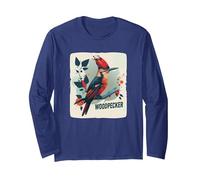 Hermoso Disfraz de pájaro Carpintero para Adultos y niños Manga Larga, Unisex para Adultos, Azul Marino, XXL