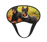 Hermoso doberman otoñal, Cubiertas oculares completas, antifaces para dormir que bloquean la luz, orejeras opacas para dormir