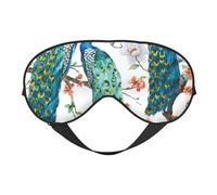 Hermoso estampado de flores de pavo real., Cubreojos completos Antifaz bloqueador de luz Antifaz para dormir Antifaz suave con los ojos vendados Noche