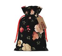Hermoso estampado floral otoñal de 4.7 x 6.9 pulgadas, cierre de cordón, para Navidad, aniversarios, cumpleaños