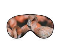 Hermoso flamenco, con muchos flamencos juntos, máscara para dormir con correa ajustable, cómoda máscara de ojos suave para dormir, máscaras de ojos que bloquean la luz