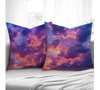 Hermoso Fundas de Cojines 40x40cm, Nube Fundas para Sofa xxl Juego de 2 Ultrasuave y Cómodo Cuadrado Cojines Exterior con Cremallera Invisible para Silla Dormitorio halloween Decorar Regalos R1-899