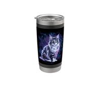 Hermoso gato majestuoso Maine Coon Vaso térmico de acero inoxidable de doble pared