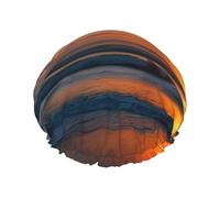 Hermoso gorro de ducha con estampado de amanecer y océano para mujer, ligero, reutilizable, suave, impermeable, a prueba de fugas.