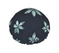 Hermoso gorro de ducha con estampado de camelia, reutilizable, doble capa, transpirable, de secado rápido, perfecto para el hogar, spa, hotel y viajes